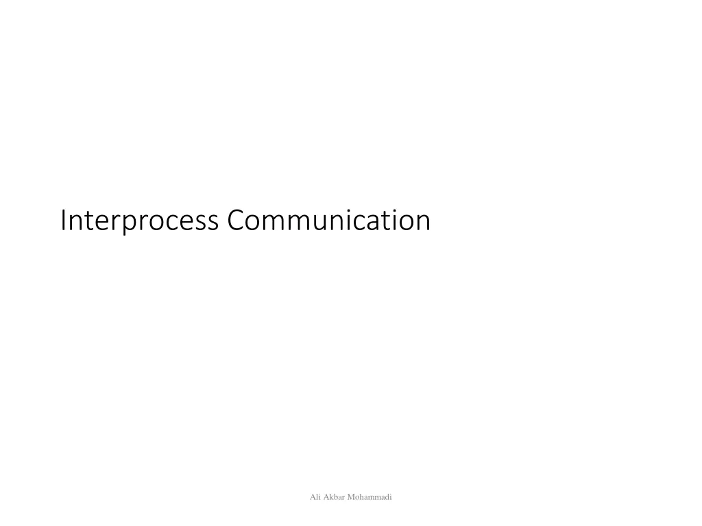 interprocess communication