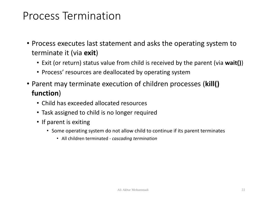 process termination