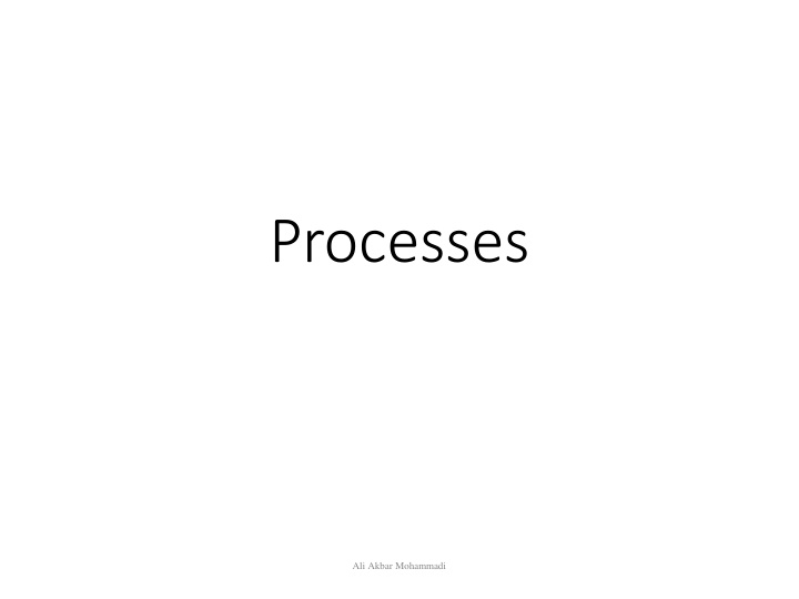 processes