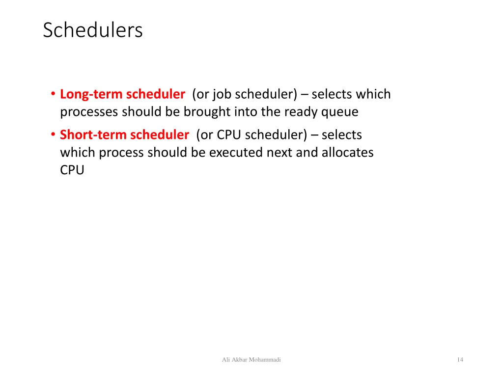 schedulers