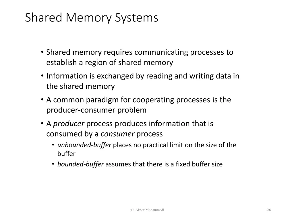 shared memory systems