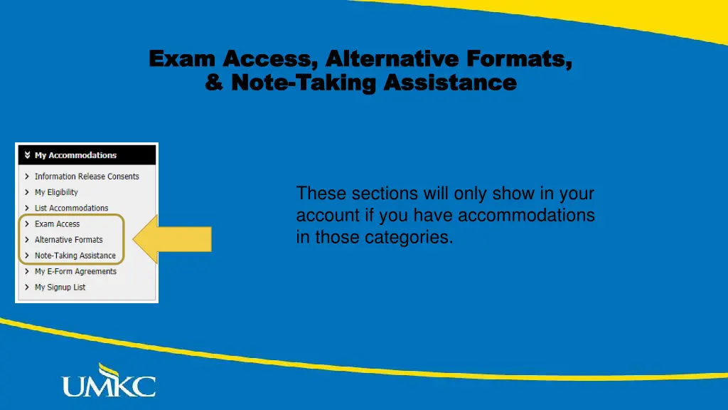 exam access alternative formats exam access