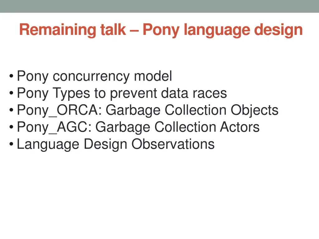 remaining talk pony language design