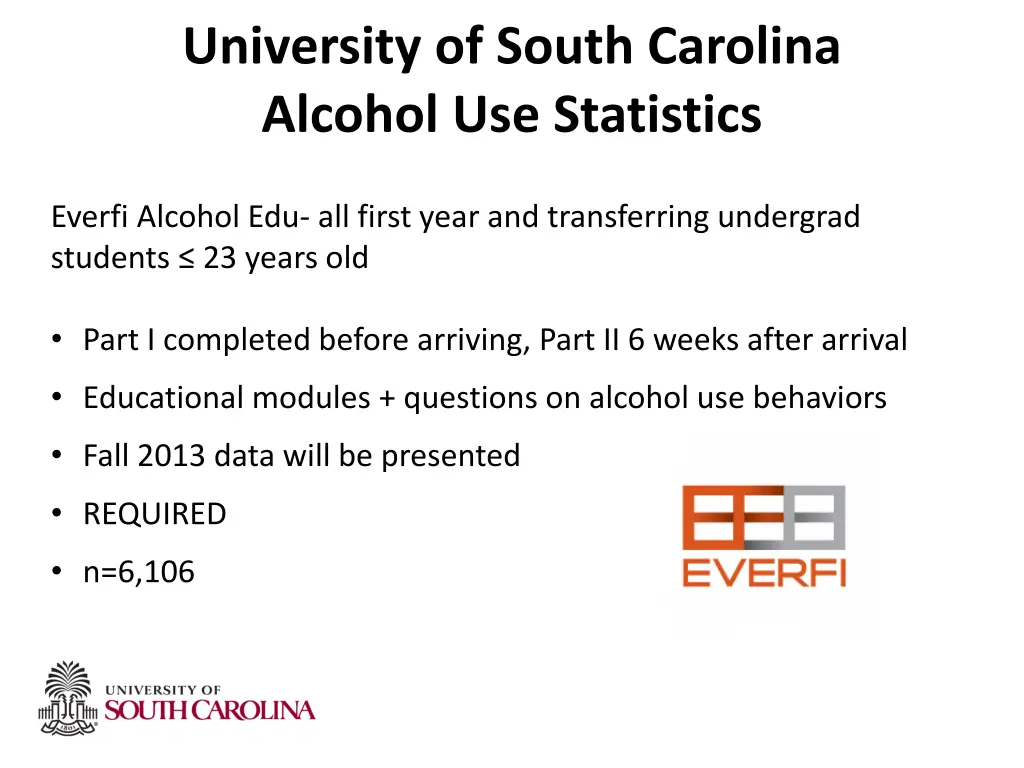 university of south carolina alcohol