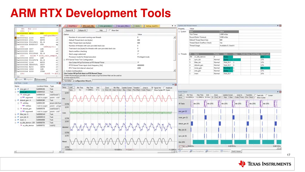 arm rtx development tools