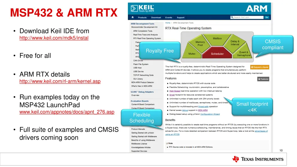 msp432 arm rtx