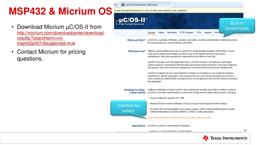 msp432 micrium os