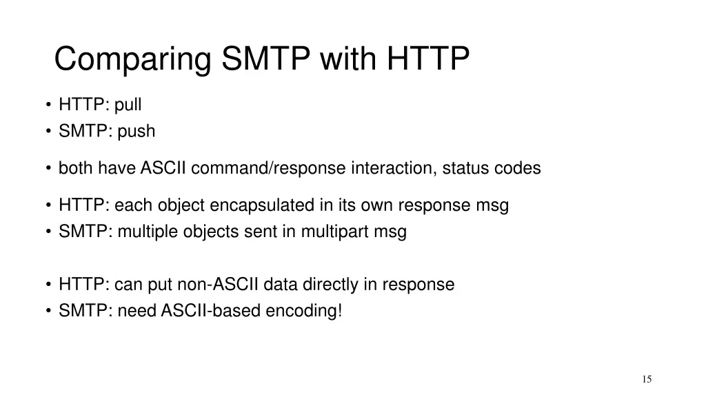 comparing smtp with http