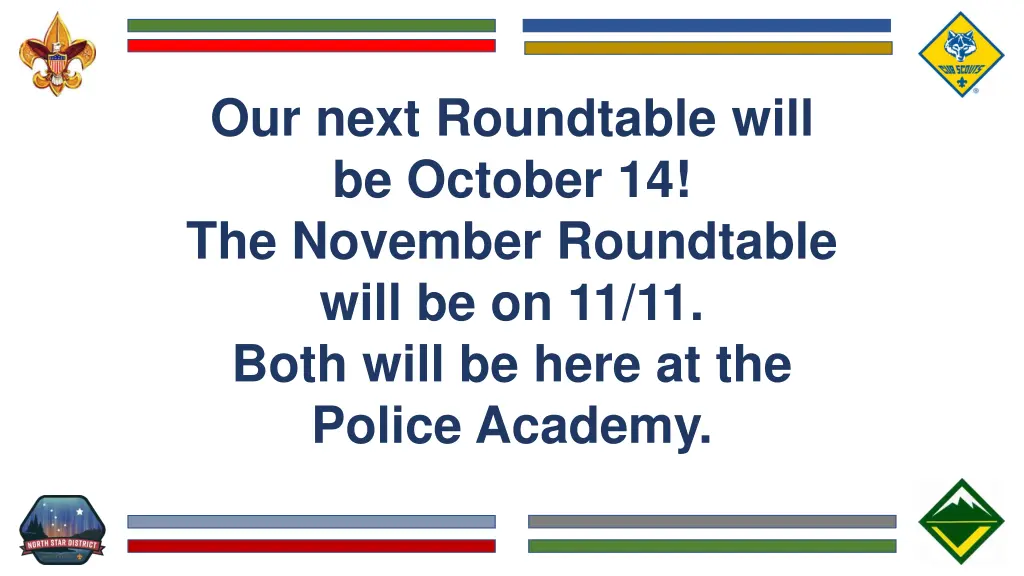 our next roundtable will be october