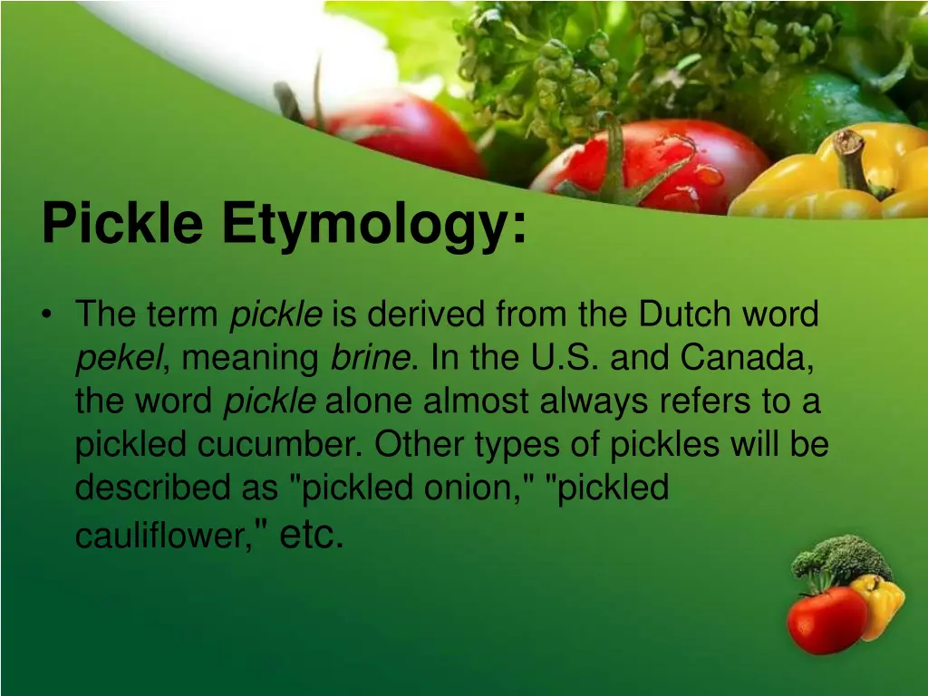 pickle etymology