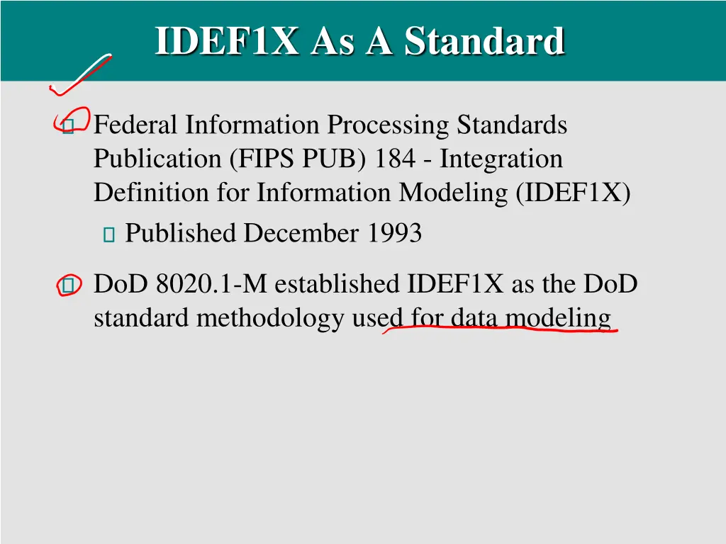 idef1x as a standard