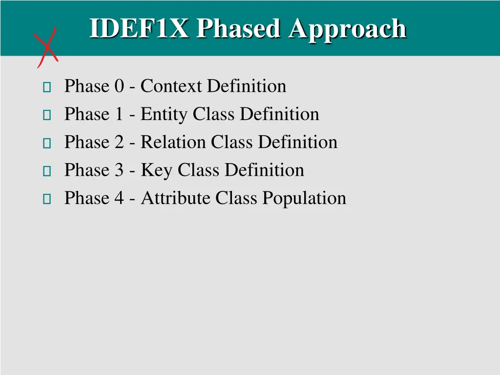 idef1x phased approach