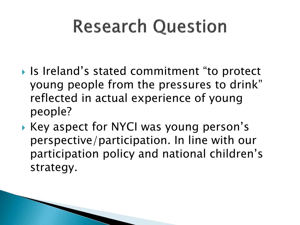 is ireland s stated commitment to protect young