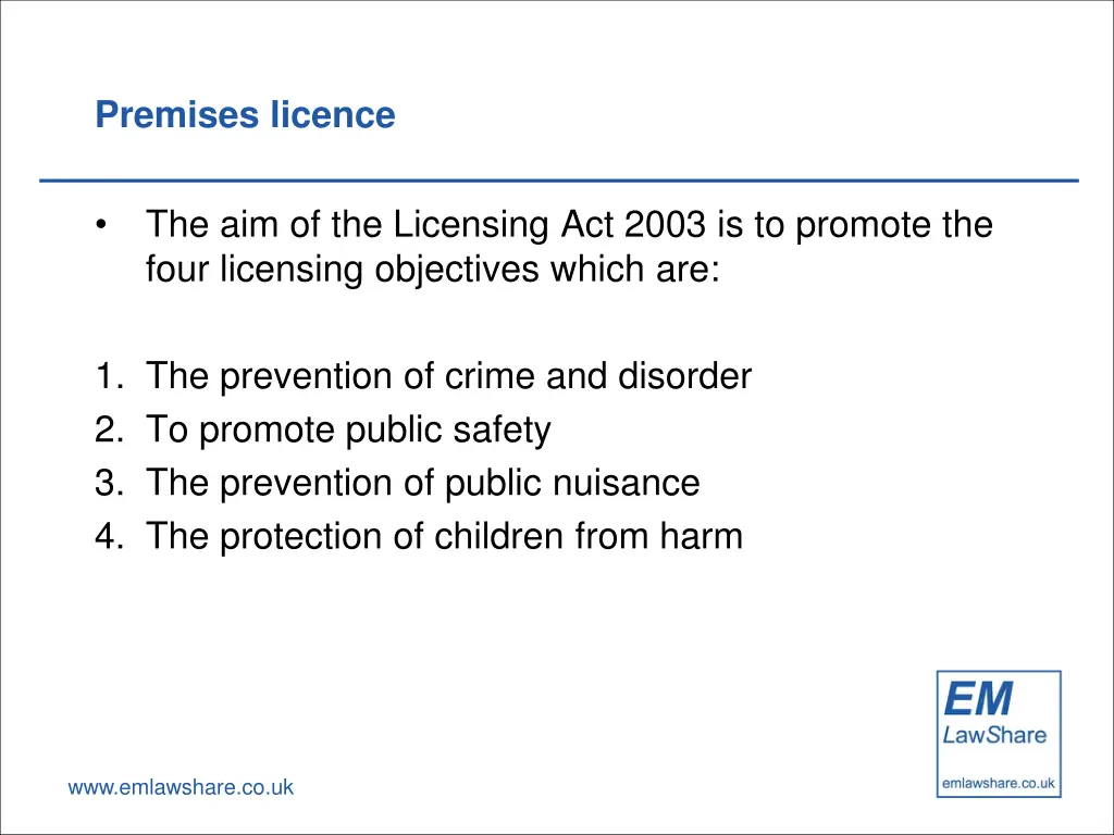 premises licence 2