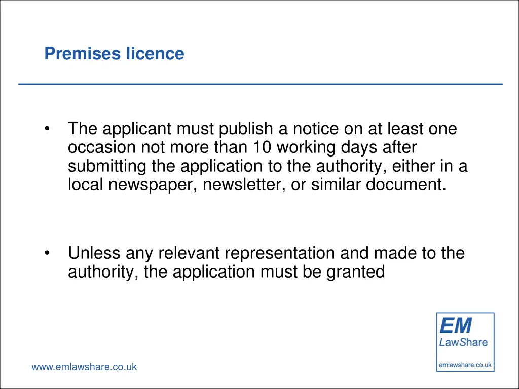 premises licence 6