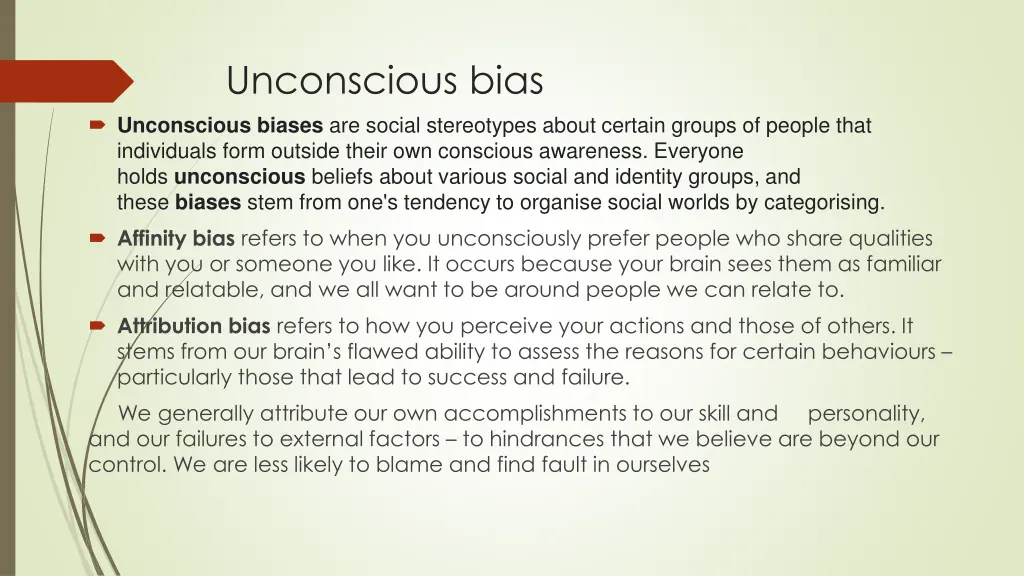 unconscious bias unconscious biases are social