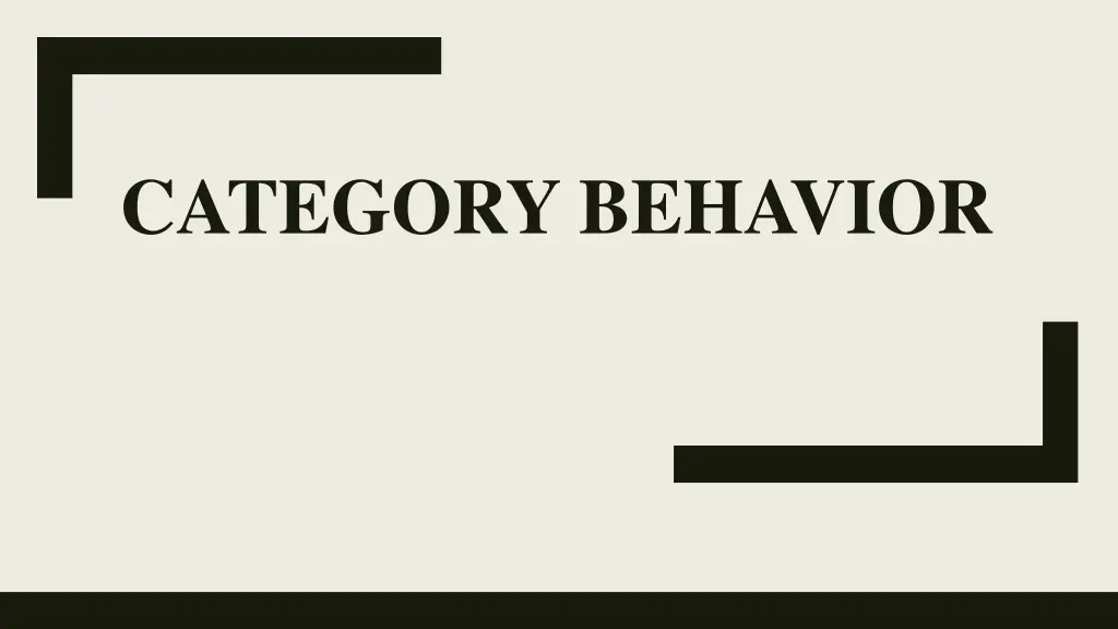 category behavior