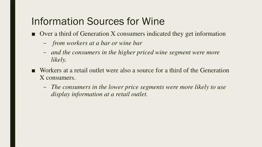 information sources for wine over a third