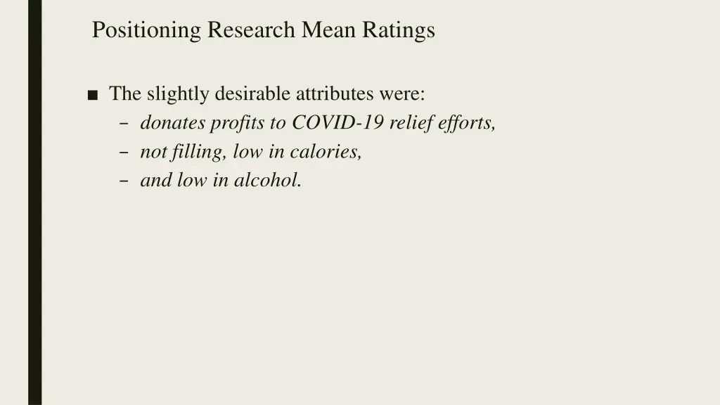 positioning research mean ratings 2