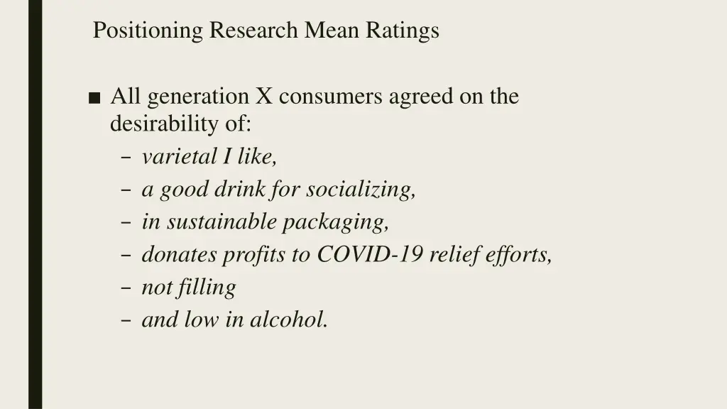 positioning research mean ratings 3