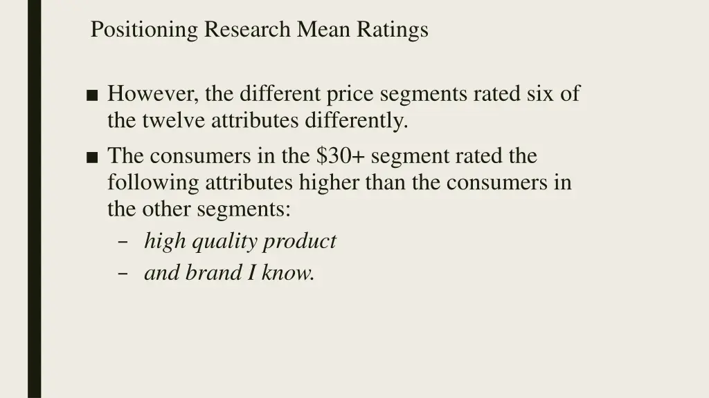 positioning research mean ratings 4