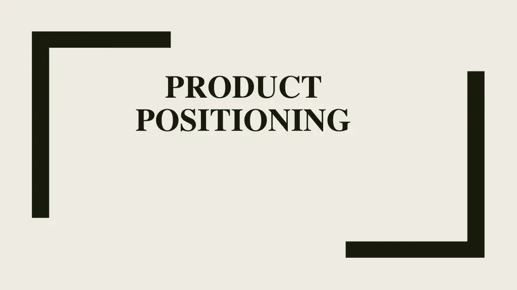 product positioning