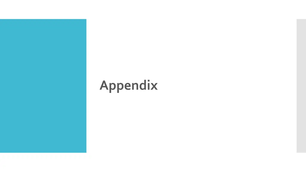 appendix