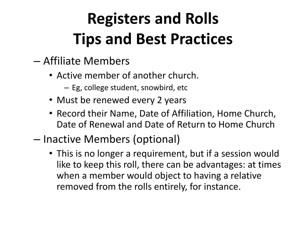 registers and rolls tips and best practices 1