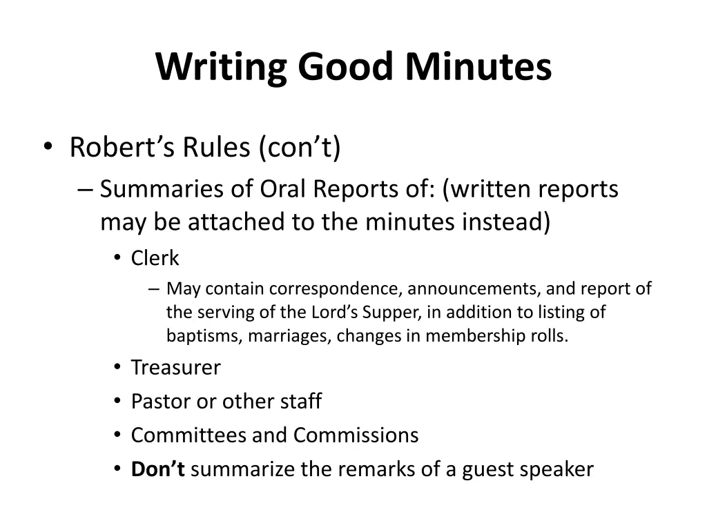 writing good minutes 3