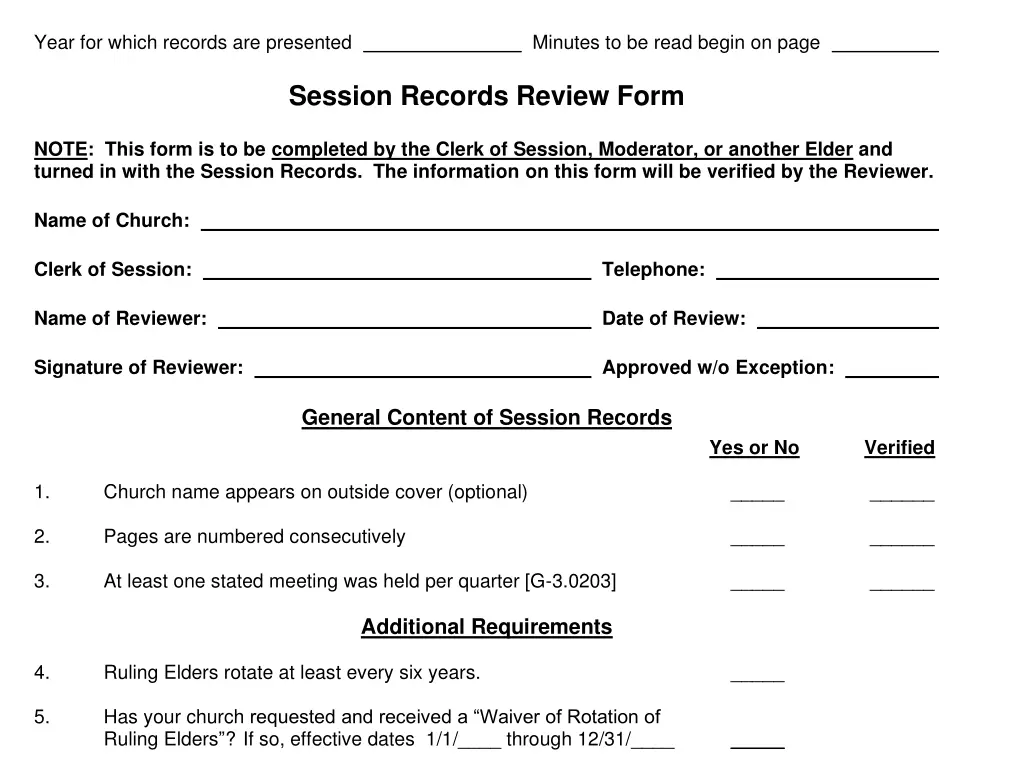 year for which records are presented