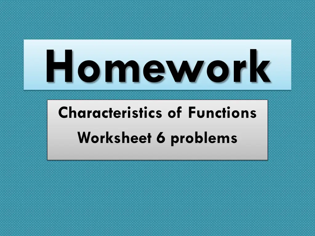 homework