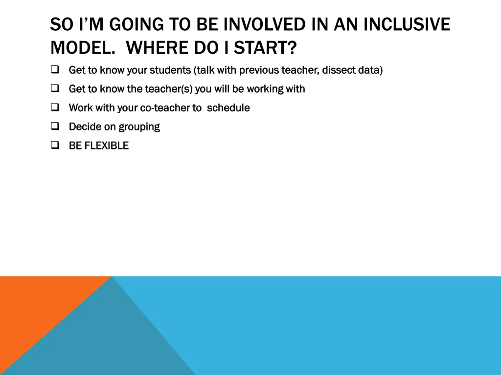 so i m going to be involved in an inclusive model