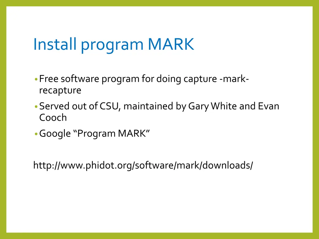 install program mark