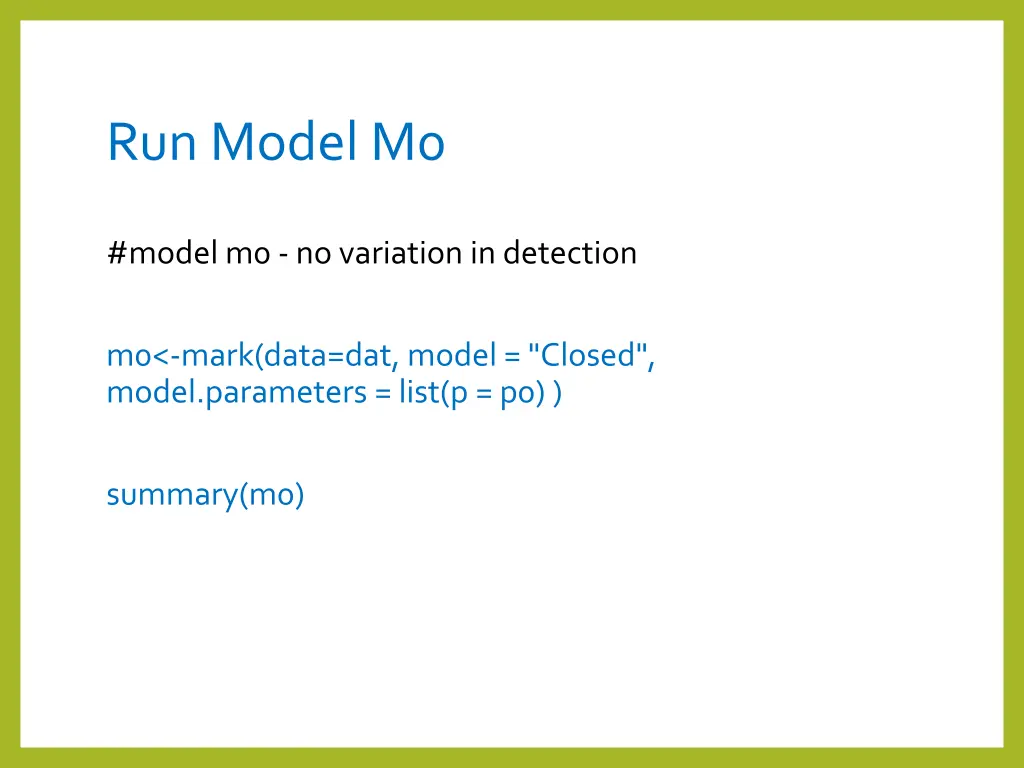 run model m0