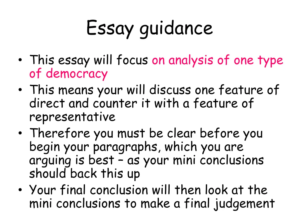 essay guidance