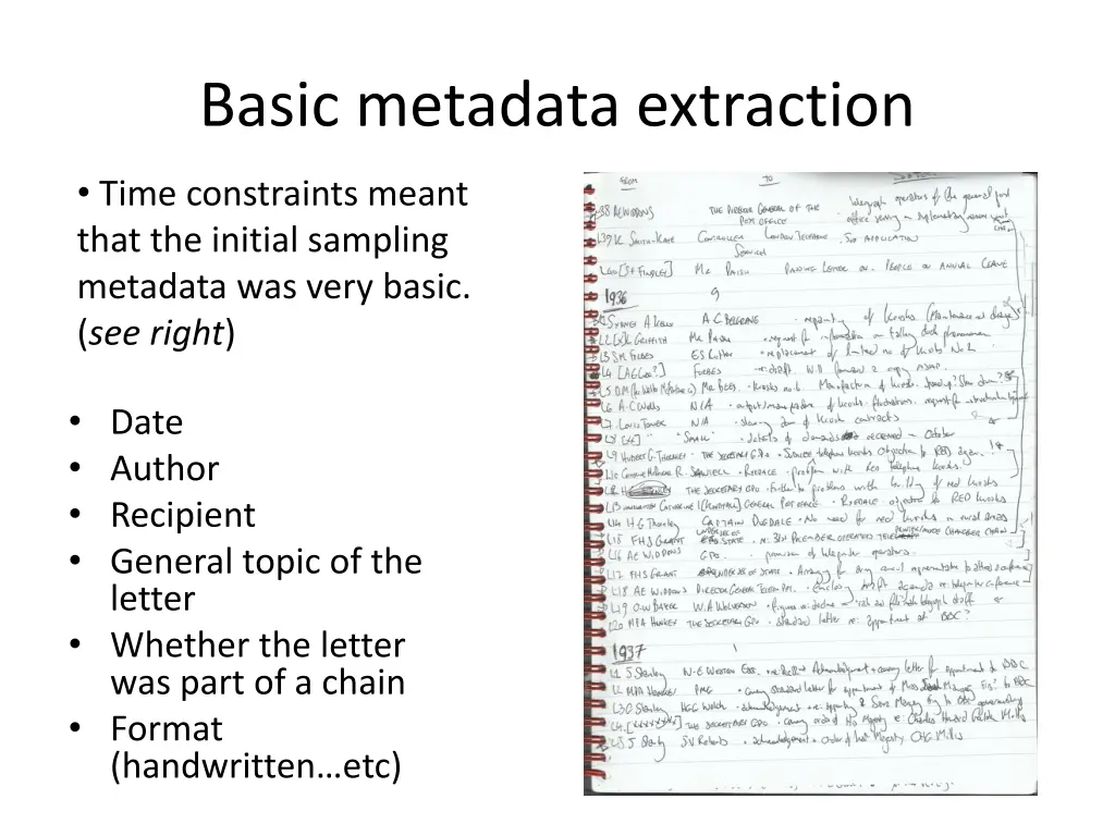 basic metadata extraction