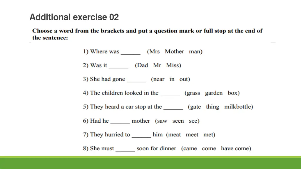 additional exercise 02