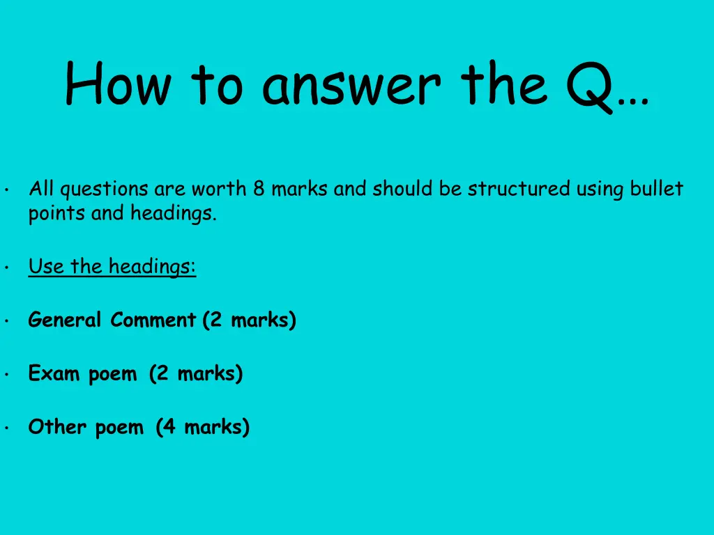 how to answer the q