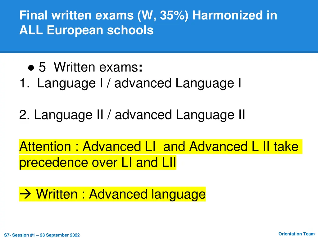 final written exams w 35 harmonized