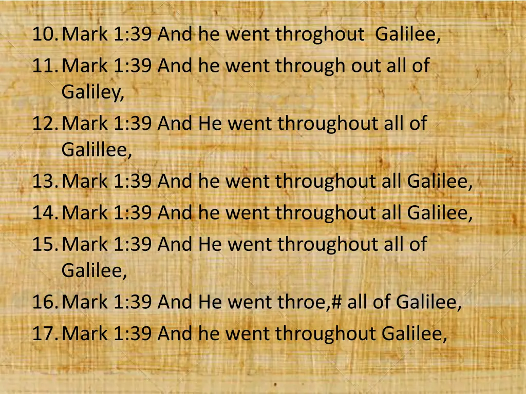 10 mark 1 39 and he went throghout galilee