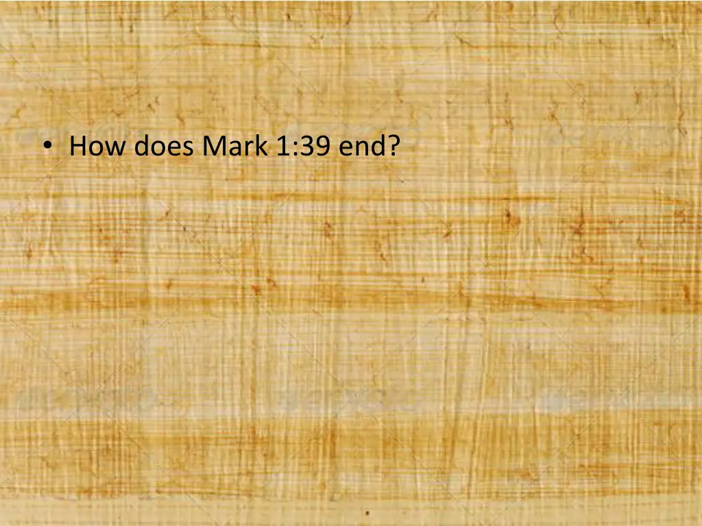 how does mark 1 39 end