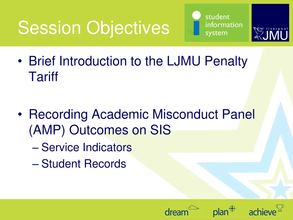 session objectives