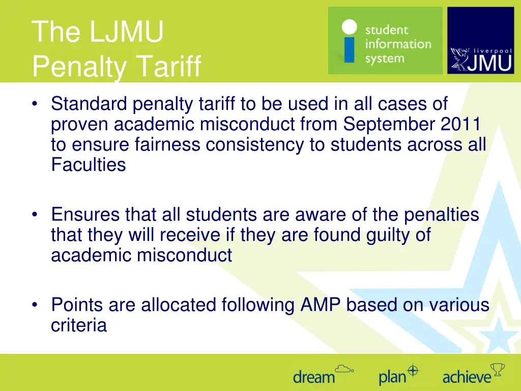 the ljmu penalty tariff standard penalty tariff