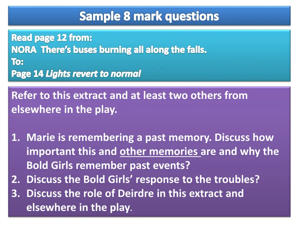 sample 8 mark questions