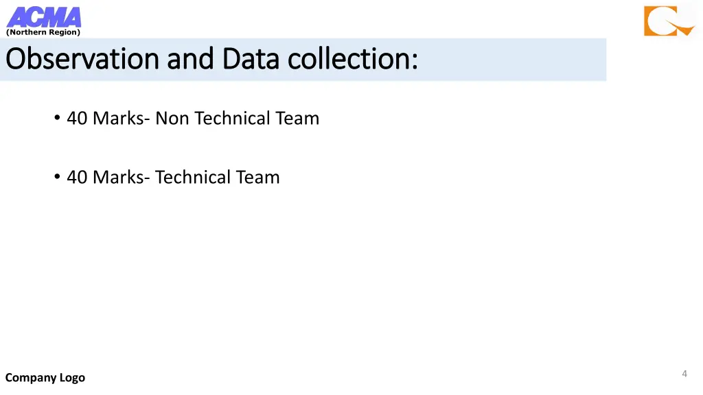 northern region observation and data collection