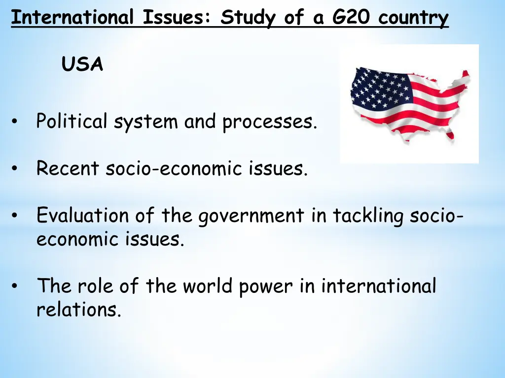 international issues study of a g20 country