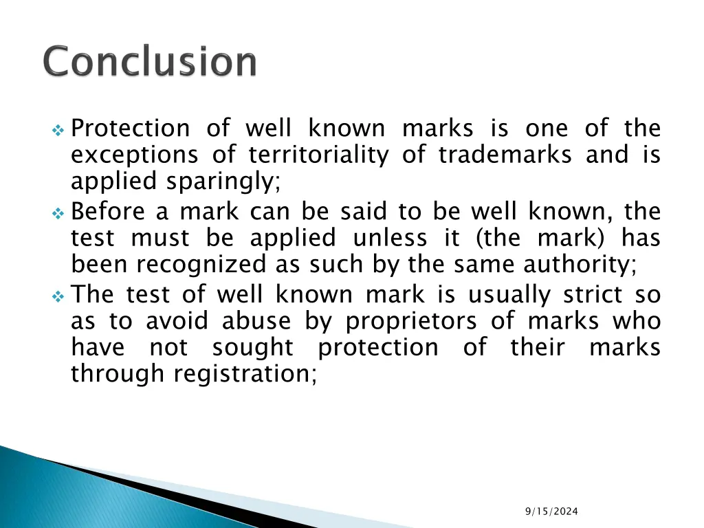 protection of well known marks