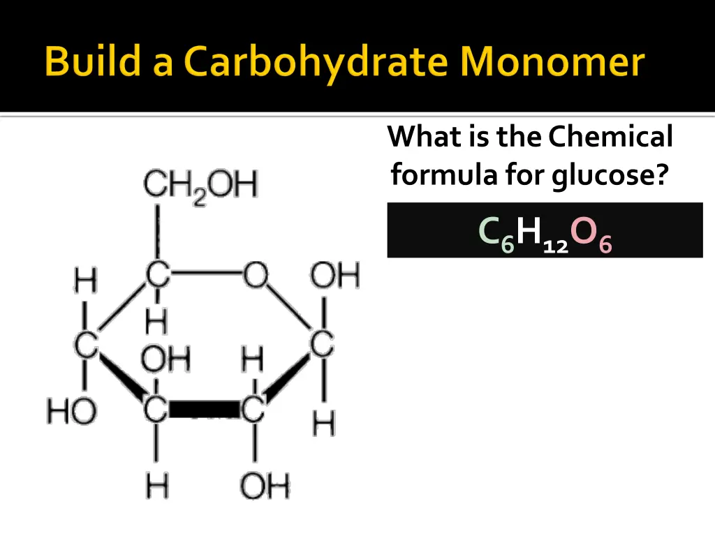 what is the chemical formula for glucose