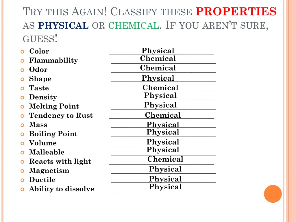 t ry this a gain c lassify these properties