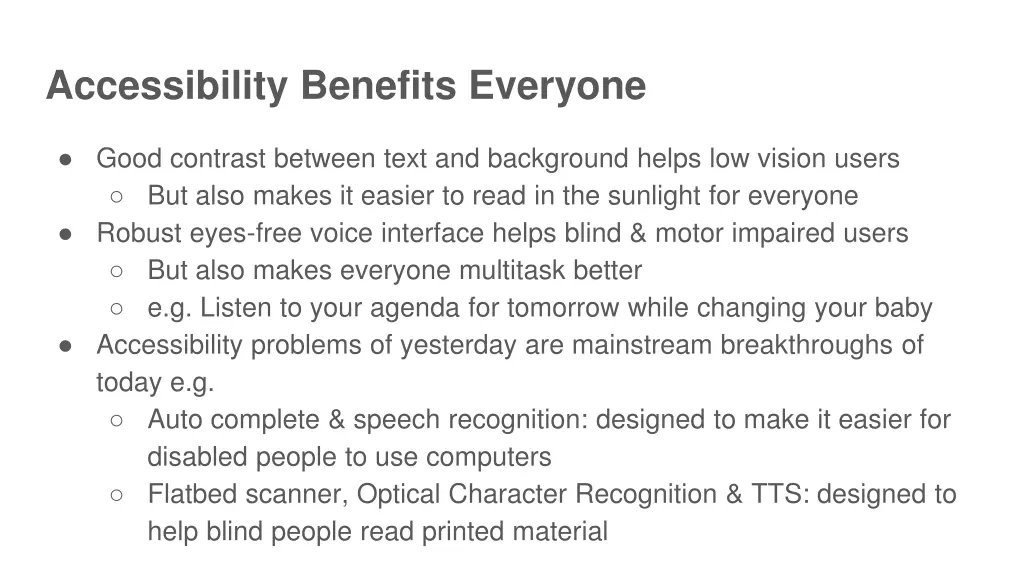 accessibility benefits everyone